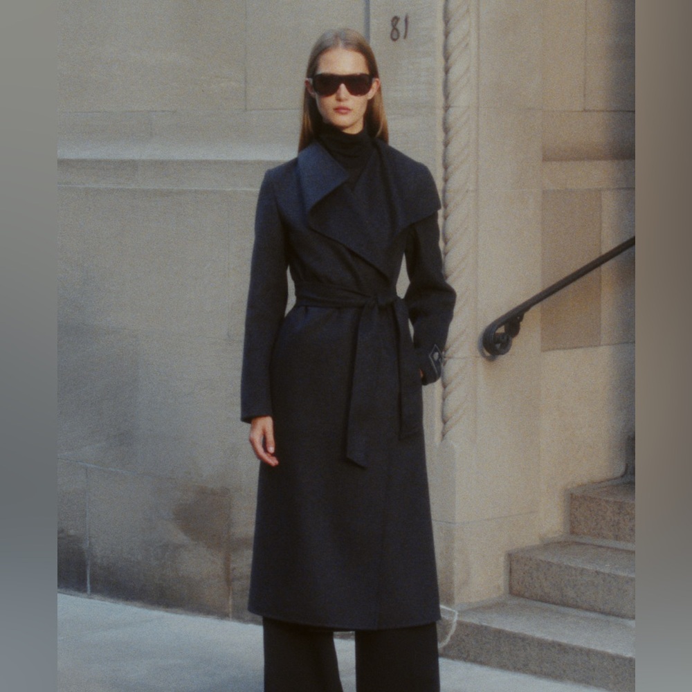 Aritzia Black Babaton Portfolio Double Face Coat (worn once)